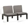 4-teiliges Gartenmöbel-Set mit grauen Kunststoffkissen von vidaXL, Gartensets - Ref: Foro24-3059832, Preis: 288,65 €, Rabatt: %