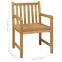 Conjunto de comedor de jardín 5 piezas madera maciza de teca de vidaXL, Conjuntos de jardín - Ref: Foro24-3059943, Precio: 82...