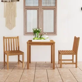 3-piece solid teak wood garden dining set by vidaXL, Garden sets - Ref: Foro24-3059921, Price: 438,78 €, Discount: %