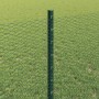 Reja con postes Verde 0.8 x 100 m Acero