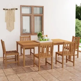 Garden dining set 7 pieces solid teak wood by vidaXL, Garden sets - Ref: Foro24-3059945, Price: 1,00 €, Discount: %