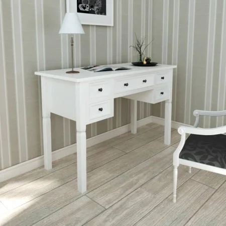 Schreibtisch mit 5 weißen Schubladen von vidaXL, Schreibtische - Ref: Foro24-241533, Preis: 236,45 €, Rabatt: %