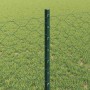 Reja con postes Verde 0.8 x 100 m Acero