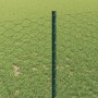 Reja con postes Verde 1 x 100 m Acero