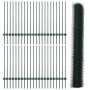 Reja con postes Verde 1 x 100 m Acero