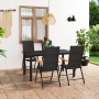 5-teiliges Garten-Essset in Schwarz und Braun von vidaXL, Gartensets - Ref: Foro24-3060072, Preis: 424,61 €, Rabatt: %