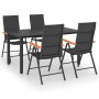 5-teiliges Garten-Essset in Schwarz und Braun von vidaXL, Gartensets - Ref: Foro24-3060072, Preis: 424,61 €, Rabatt: %