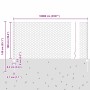 Reja con postes Verde 1 x 100 m Acero