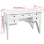 Schreibtisch mit 5 weißen Schubladen von vidaXL, Schreibtische - Ref: Foro24-241533, Preis: 236,45 €, Rabatt: %