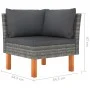 9-teiliges Gartenmöbel-Set und graue synthetische Rattankissen von vidaXL, Gartensets - Ref: Foro24-3059726, Preis: 714,61 €,...