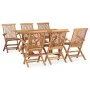 Set comedor de jardín plegable 7 piezas madera maciza de teca de vidaXL, Conjuntos de jardín - Ref: Foro24-3059973, Precio: 6...
