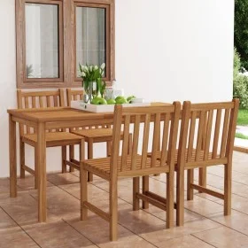 5-piece solid teak wood garden dining set by vidaXL, Garden sets - Ref: Foro24-3059937, Price: 686,88 €, Discount: %