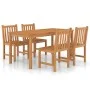 5-teiliges Garten-Esszimmerset aus massivem Teakholz von vidaXL, Gartensets - Ref: Foro24-3059937, Preis: 686,87 €, Rabatt: %