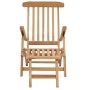 Garden loungers with footrest and solid teak wood table by vidaXL, Loungers - Ref: Foro24-3059959, Price: 420,46 €, Discount: %