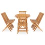 Klappbare Garten-Essgruppe, 9-teilig, aus massivem Teakholz von vidaXL, Gartensets - Ref: Foro24-3059969, Preis: 676,81 €, Ra...