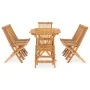 Set de comedor de jardín plegable 9 pzas madera maciza de teca de vidaXL, Conjuntos de jardín - Ref: Foro24-3059969, Precio: ...