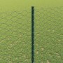 Reja con postes Verde 1.4 x 100 m Acero