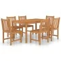 Conjunto de comedor de jardín 7 piezas madera maciza de teca de vidaXL, Conjuntos de jardín - Ref: Foro24-3059934, Precio: 87...