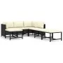 7-teiliges Gartenmöbel-Set und schwarze synthetische Rattankissen von vidaXL, Gartensets - Ref: Foro24-3059790, Preis: 336,16...