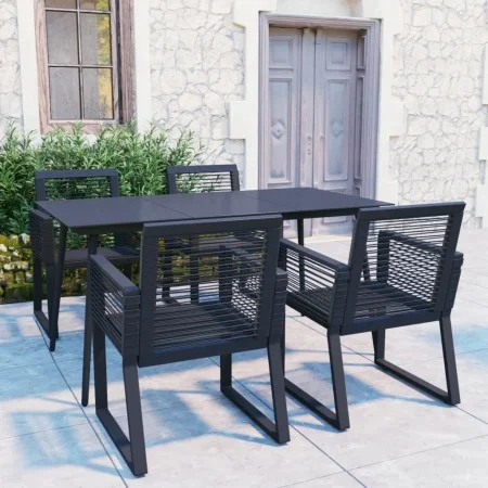 Gartenset 5-teilig aus schwarzem PVC-Rattan von vidaXL, Gartensets - Ref: Foro24-3060215, Preis: 456,90 €, Rabatt: %