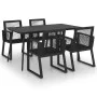 Gartenset 5-teilig aus schwarzem PVC-Rattan von vidaXL, Gartensets - Ref: Foro24-3060215, Preis: 456,90 €, Rabatt: %