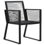 Juego de comedor para jardín 5 piezas ratán PVC negro by vidaXL, Garden sets - Ref: Foro24-3060215, Price: 472,01 €, Discount: %