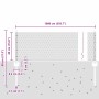Reja con postes Gris 0.4 x 10 m Acero