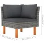 6-teiliges Gartenmöbel-Set und graue synthetische Rattankissen von vidaXL, Gartensets - Ref: Foro24-3059716, Preis: 467,54 €,...
