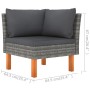 6-teiliges Gartenmöbel-Set und graue synthetische Rattankissen von vidaXL, Gartensets - Ref: Foro24-3059716, Preis: 474,74 €,...
