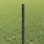 Reja con postes Gris 0.5 x 10 m Acero