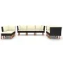 Garden furniture set 9 pieces and black synthetic rattan cushions by vidaXL, Garden sets - Ref: Foro24-3059748, Price: 686,90...