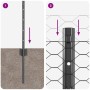 Reja con postes Gris 0.5 x 10 m Acero
