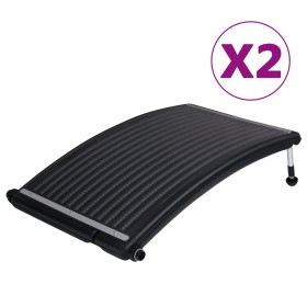 Paneles calefactores solares de piscina curvos 2 uds 110x65 cm de vidaXL, Climatizadores de piscina - Ref: Foro24-3059850, Pr...