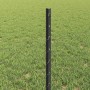 Reja con postes Gris 0.5 x 10 m Acero