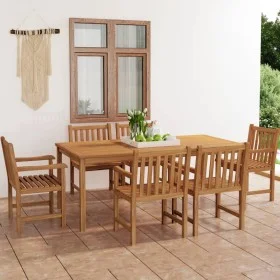 Garten-Essgruppe 7-teilig aus massivem Teakholz von vidaXL, Gartensets - Ref: Foro24-3059947, Preis: 1,00 €, Rabatt: %