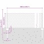 Reja con postes Gris 0.5 x 10 m Acero
