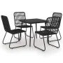 5-piece garden dining set synthetic rattan and glass by vidaXL, Garden sets - Ref: Foro24-3060244, Price: 519,48 €, Discount: %
