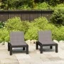 Garden armchairs with cushions, 2 units, gray plastic by vidaXL, Garden chairs - Ref: Foro24-3059824, Price: 144,34 €, Discou...