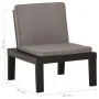 Garden armchairs with cushions, 2 units, gray plastic by vidaXL, Garden chairs - Ref: Foro24-3059824, Price: 144,34 €, Discou...