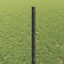 Reja con postes Gris 0.8 x 10 m Acero