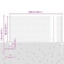 Reja con postes Gris 0.8 x 10 m Acero