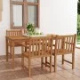 Garden dining set 5 pieces solid teak wood by vidaXL, Garden sets - Ref: Foro24-3059939, Price: 819,30 €, Discount: %