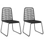 Set de comedor de jardín de 3 piezas PVC ratán negro de vidaXL, Conjuntos de jardín - Ref: Foro24-3060130, Precio: 200,12 €, ...
