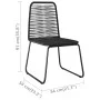 3-teiliges Garten-Ess-Set aus schwarzem PVC-Rattan von vidaXL, Gartensets - Ref: Foro24-3060130, Preis: 197,58 €, Rabatt: %