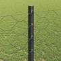 Reja con postes Gris 1.2 x 10 m Acero