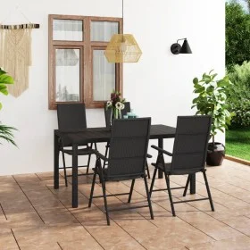 5-piece black garden dining set by vidaXL, Garden sets - Ref: Foro24-3060060, Price: 461,89 €, Discount: %