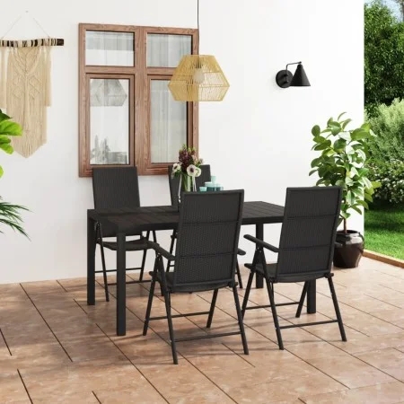 5-piece black garden dining set by vidaXL, Garden sets - Ref: Foro24-3060060, Price: 447,65 €, Discount: %