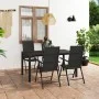 Juego de comedor para jardín 5 piezas negro de vidaXL, Conjuntos de jardín - Ref: Foro24-3060060, Precio: 447,05 €, Descuento: %