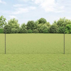 Reja con postes Gris 1.4 x 10 m Acero