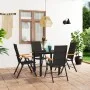 Garden dining set 5 pieces black and brown by vidaXL, Garden sets - Ref: Foro24-3060071, Price: 392,63 €, Discount: %